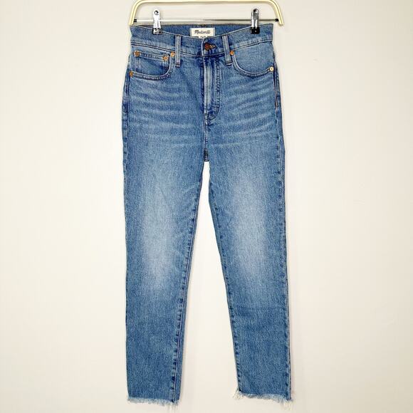 Madewell The Perfect Vintage Jeans High Rise Tapered Leg Ainsworth Wash Size 25 - Picture 3 of 12
